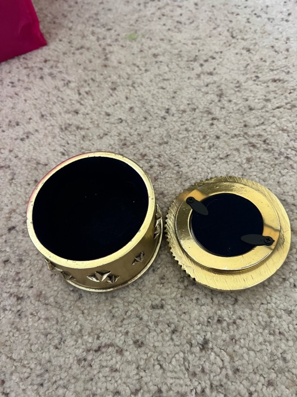 Brass Sun & Moon Photo Trinket Box - Gold Tone - Picture 2 of 4